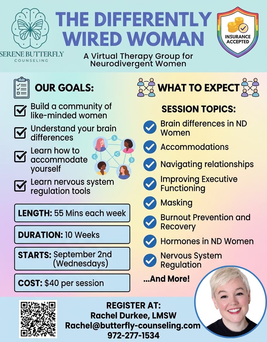 neurodivergent women therapy group neurodivergent women therapy group Texas