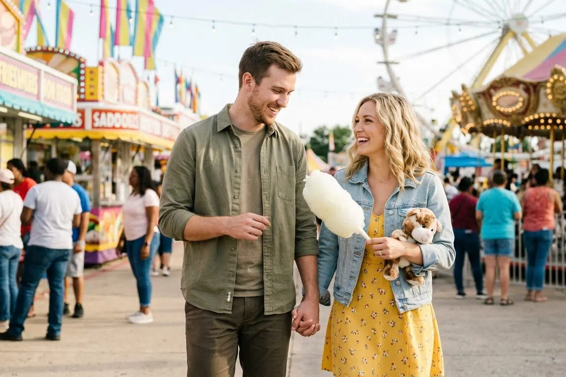couple with at a carnival